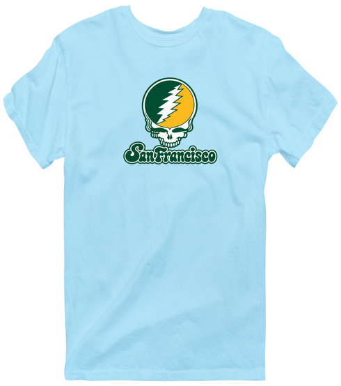 San Francisco Stealie Premium Unisex T-Shirt — Design: San Francisco University of — Light Blue