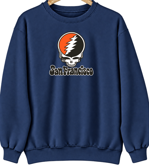 San Francisco Baseball Stealie Grateful Dead Crewneck — San Francisco Giants — Navy