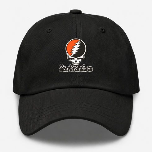 San Francisco Baseball Stealie Grateful Dead Dad Hat — San Francisco Giants — Black