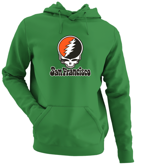 San Francisco Baseball Stealie Grateful Dead Hoodie — San Francisco Giants — Irish Green