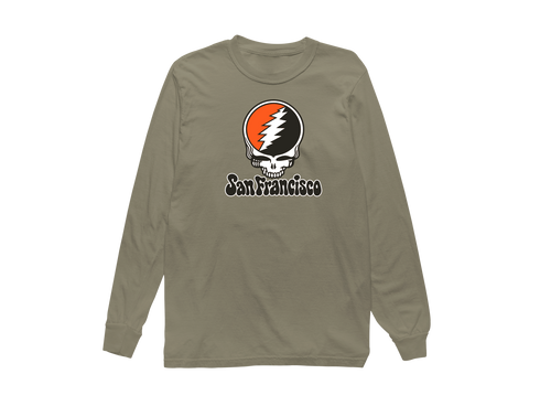 San Francisco Baseball Stealie Grateful Dead Long-Sleeve — San Francisco Giants — Sandstone
