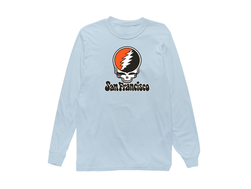San Francisco Baseball Stealie Grateful Dead Long-Sleeve — San Francisco Giants — Chambray