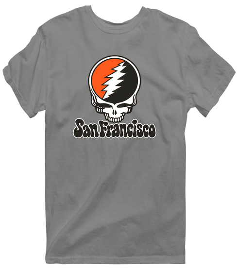 San Francisco Baseball Stealie Grateful Dead T-Shirt — San Francisco Giants — Dark Heather
