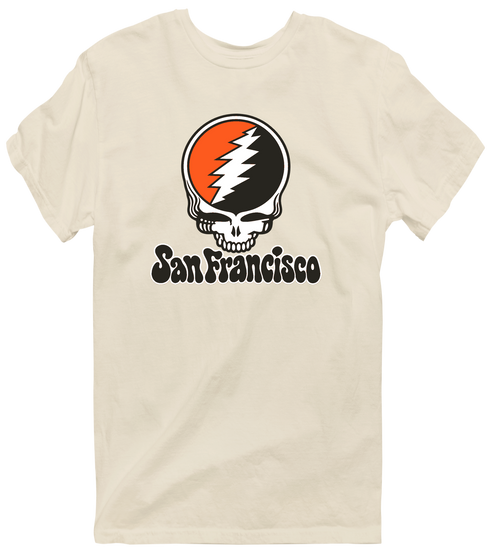 San Francisco Baseball Stealie Grateful Dead T-Shirt — San Francisco Giants — Sand