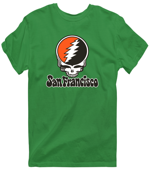 San Francisco Baseball Stealie Grateful Dead T-Shirt — San Francisco Giants — Irish Green