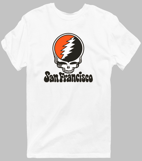 San Francisco Baseball Stealie Grateful Dead T-Shirt — San Francisco Giants — White