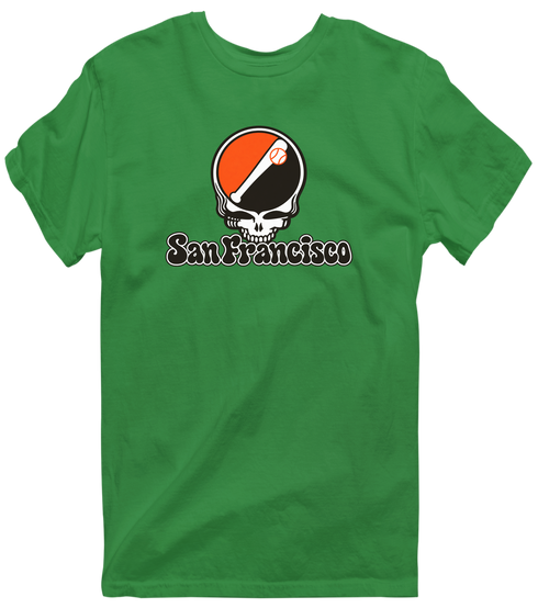 San Francisco Baseball Stealie Grateful Dead T-Shirt — San Francisco Giants — Irish Green