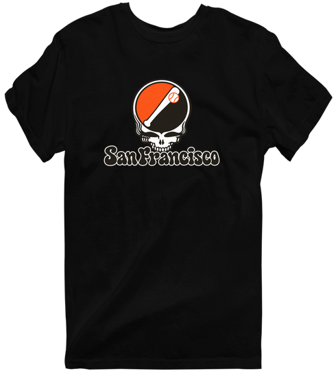 San Francisco Baseball Stealie Grateful Dead T-Shirt — San Francisco Giants — Black