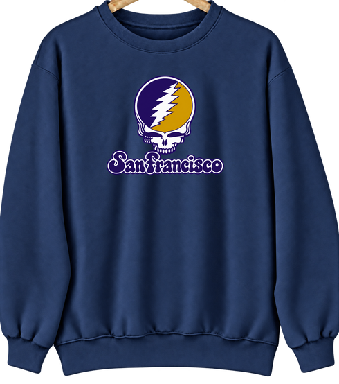 San Francisco Stealie Premium Unisex Crewneck — Design: San Francisco State University — Navy
