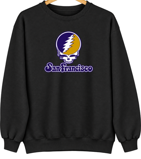 San Francisco Stealie Premium Unisex Crewneck — Design: San Francisco State University — Black