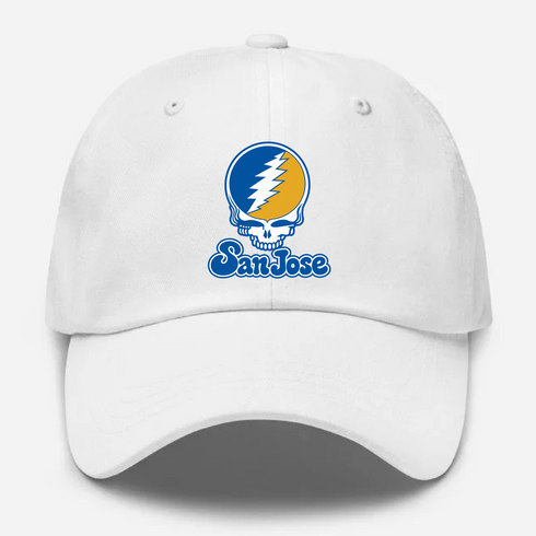 San Jose Stealie Premium Unisex Dad Hat — Design: San Jose State University — White
