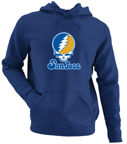 San Jose Stealie Premium Unisex Hoodie — Design: San Jose State University — Navy