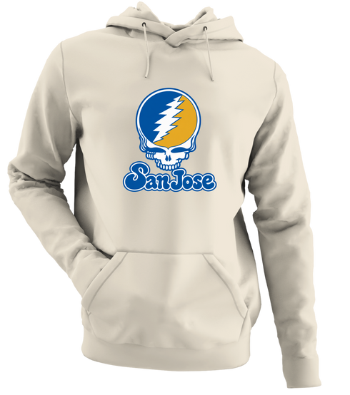San Jose Stealie Premium Unisex Hoodie — Design: San Jose State University — Sand
