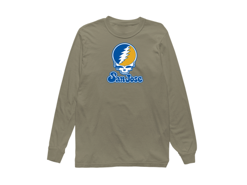 San Jose Stealie Premium Unisex Long-Sleeve — Design: San Jose State University — Sandstone