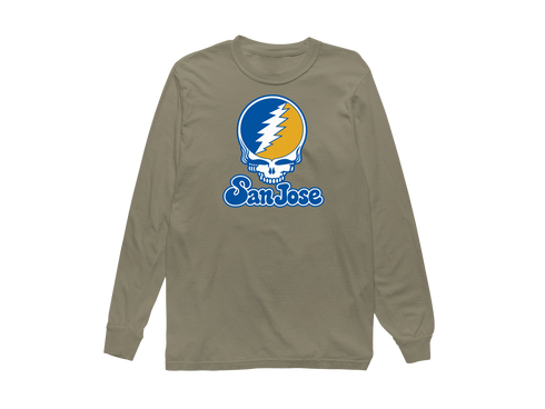 San Jose Stealie Premium Unisex Long-Sleeve — Design: San Jose State University — Sandstone