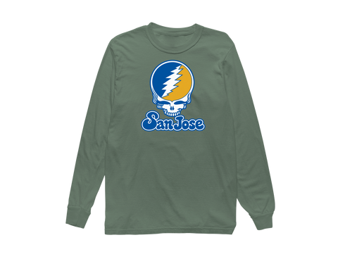 San Jose Stealie Premium Unisex Long-Sleeve — Design: San Jose State University — Light Green