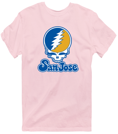 San Jose Stealie Premium Unisex T-Shirt — Design: San Jose State University — Light Pink