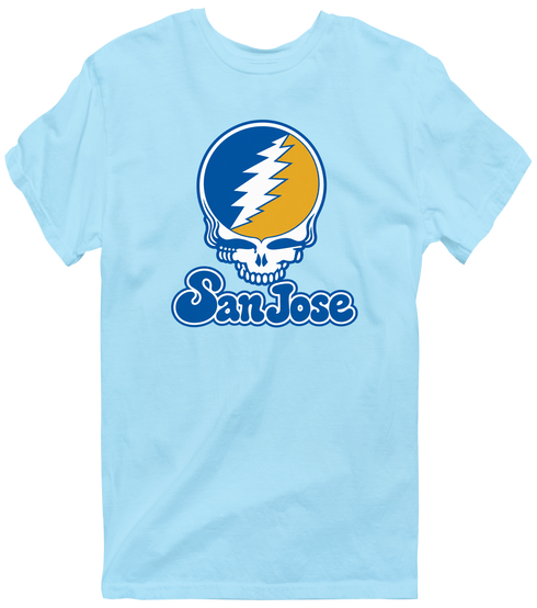 San Jose Stealie Premium Unisex T-Shirt — Design: San Jose State University — Light Blue