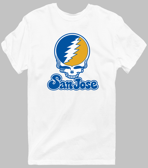 San Jose Stealie Premium Unisex T-Shirt — Design: San Jose State University — White