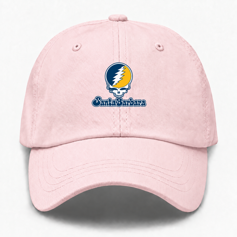 Santa Barbara Stealie Premium Unisex Dad Hat — Design: California Santa Barbara University of — Pink