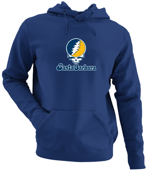 Santa Barbara Stealie Premium Unisex Hoodie — Design: California Santa Barbara University of — Navy