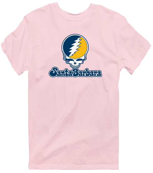 Santa Barbara Stealie Premium Unisex T-Shirt — Design: California Santa Barbara University of — Light Pink