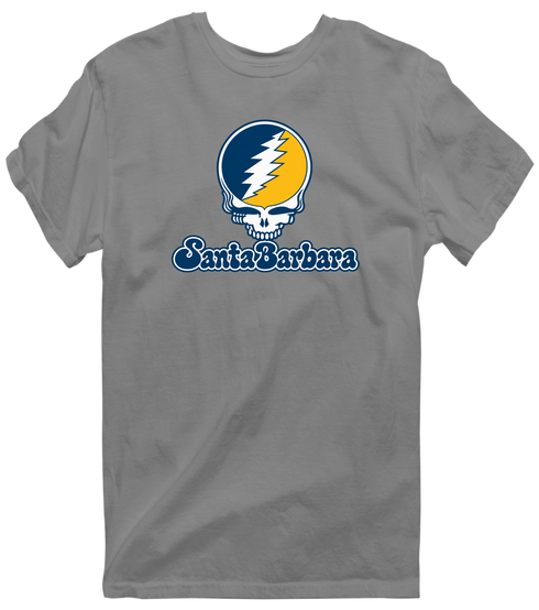 Santa Barbara Stealie Premium Unisex T-Shirt — Design: California Santa Barbara University of — Dark Heather