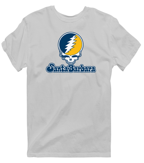 Santa Barbara Stealie Premium Unisex T-Shirt — Design: California Santa Barbara University of — Sport Grey