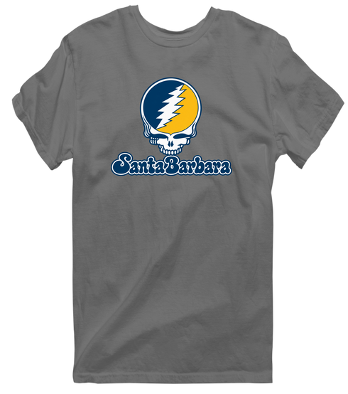 Santa Barbara Stealie Premium Unisex T-Shirt — Design: California Santa Barbara University of — Charcoal