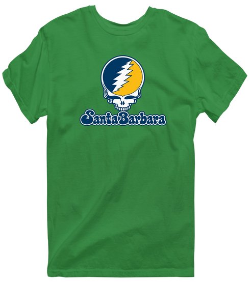 Santa Barbara Stealie Premium Unisex T-Shirt — Design: California Santa Barbara University of — Irish Green