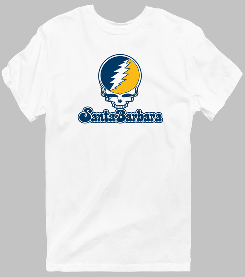 Santa Barbara Stealie Premium Unisex T-Shirt — Design: California Santa Barbara University of — White
