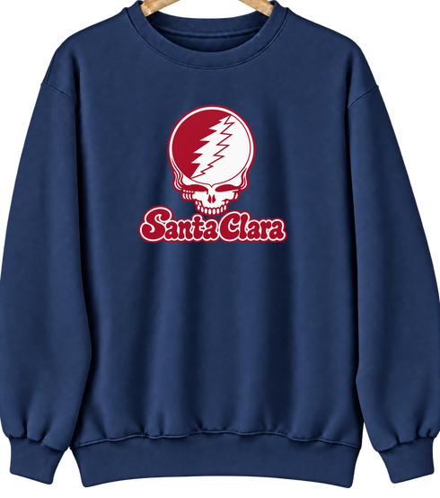 Santa Clara Stealie Premium Unisex Crewneck — Design: Santa Clara University — Navy