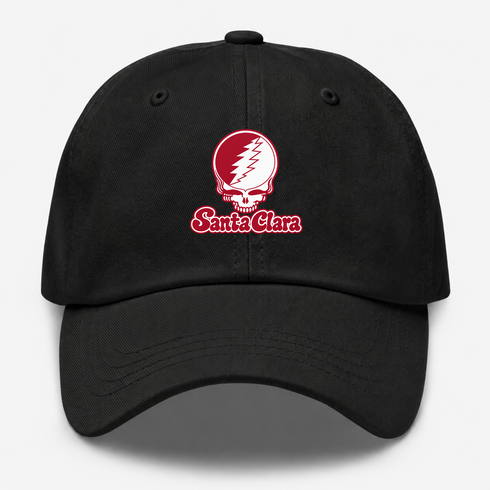 Santa Clara Stealie Premium Unisex Dad Hat — Design: Santa Clara University — Black