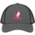 Santa Clara Stealie Premium Unisex Trucker Cap — Design: Santa Clara University — Charcoal/Black