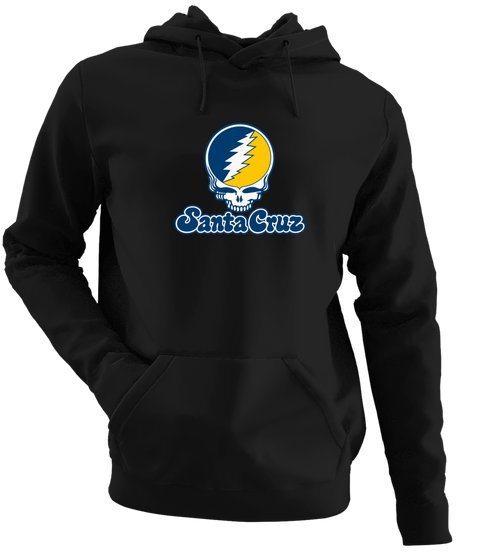 Santa Cruz Stealie Premium Unisex Hoodie — Design: California University of Santa Cruz — Black