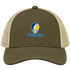 Santa Cruz Stealie Premium Unisex Trucker Cap — Design: California University of Santa Cruz — Moss/Khaki
