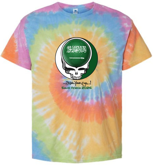 Saudi Arabia FIFA World Cup Stealie Tie-Dye T-Shirt