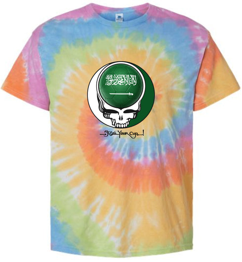 Saudi Arabia FIFA World Cup Stealie Tie-Dye T-Shirt