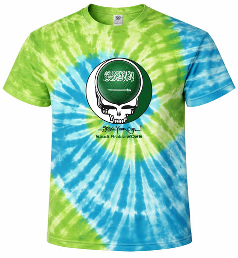 Saudi Arabia FIFA World Cup Stealie Tie-Dye T-Shirt