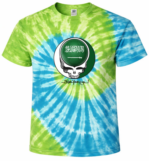 Saudi Arabia FIFA World Cup Stealie Tie-Dye T-Shirt