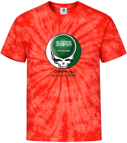 Saudi Arabia FIFA World Cup Stealie Tie-Dye T-Shirt
