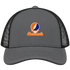 Savannah Stealie Premium Unisex Trucker Cap — Design: Savannah State University — Charcoal/Black