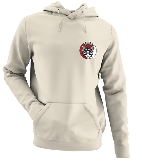 Arizona Football - Premium Grateful Dead Left Chest Hoodie - Sand - 3
