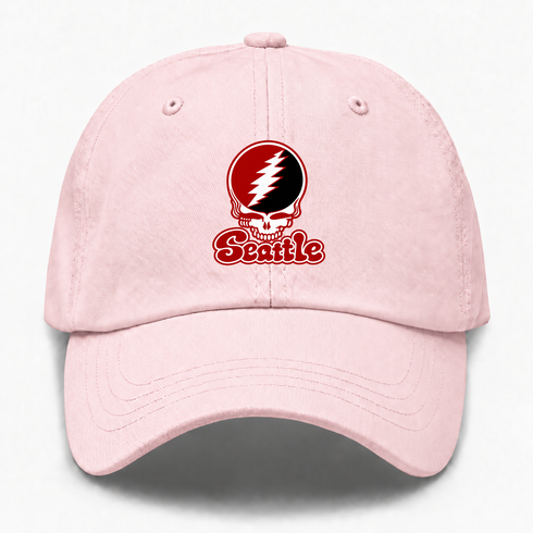 Seattle Stealie Premium Unisex Dad Hat — Design: Seattle University — Pink