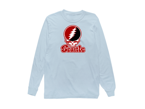 Seattle Stealie Premium Unisex Long-Sleeve — Design: Seattle University — Chambray