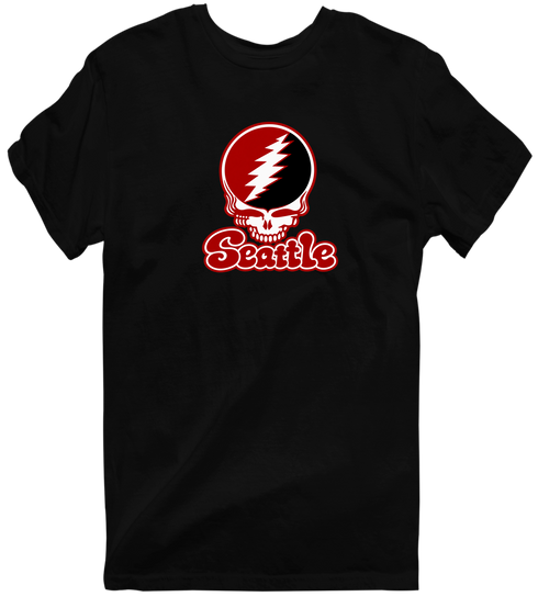Seattle Stealie Premium Unisex T-Shirt — Design: Seattle University — Black