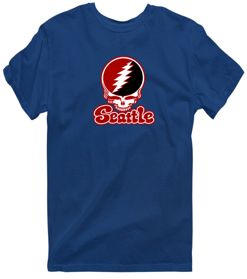 Seattle Stealie Premium Unisex T-Shirt — Design: Seattle University — Navy