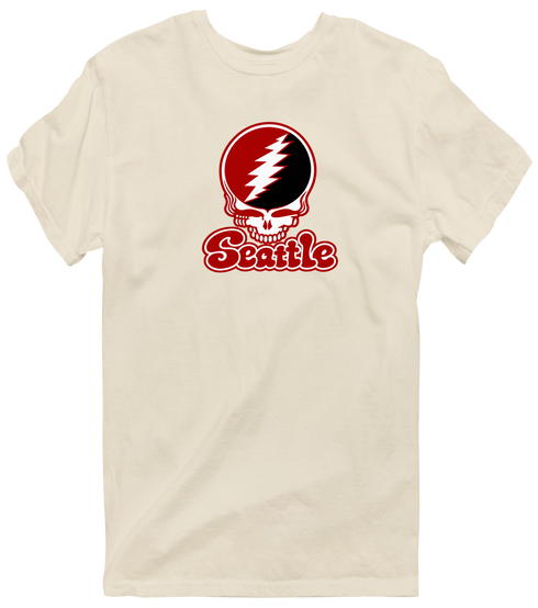 Seattle Stealie Premium Unisex T-Shirt — Design: Seattle University — Sand