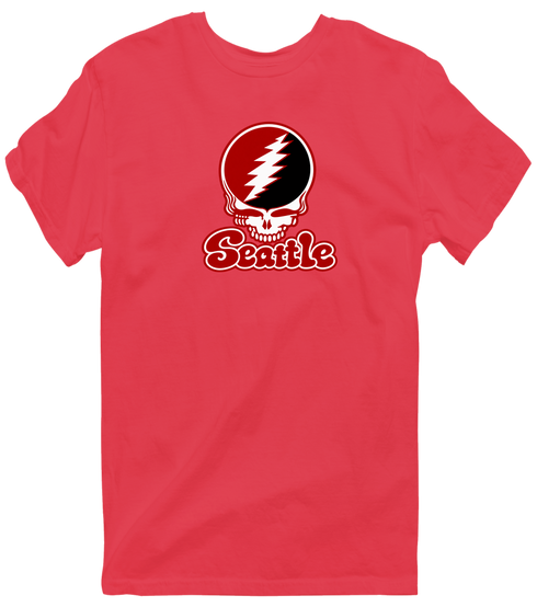 Seattle Stealie Premium Unisex T-Shirt — Design: Seattle University — Heather Red