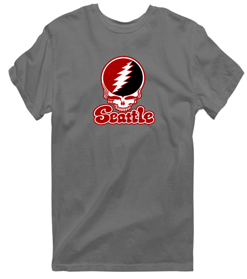 Seattle Stealie Premium Unisex T-Shirt — Design: Seattle University — Charcoal